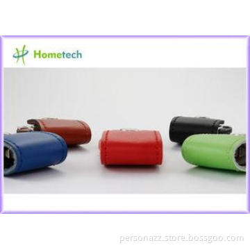 Promotional Leather USB Flash Disk 4GB Memory Thumb Drive w